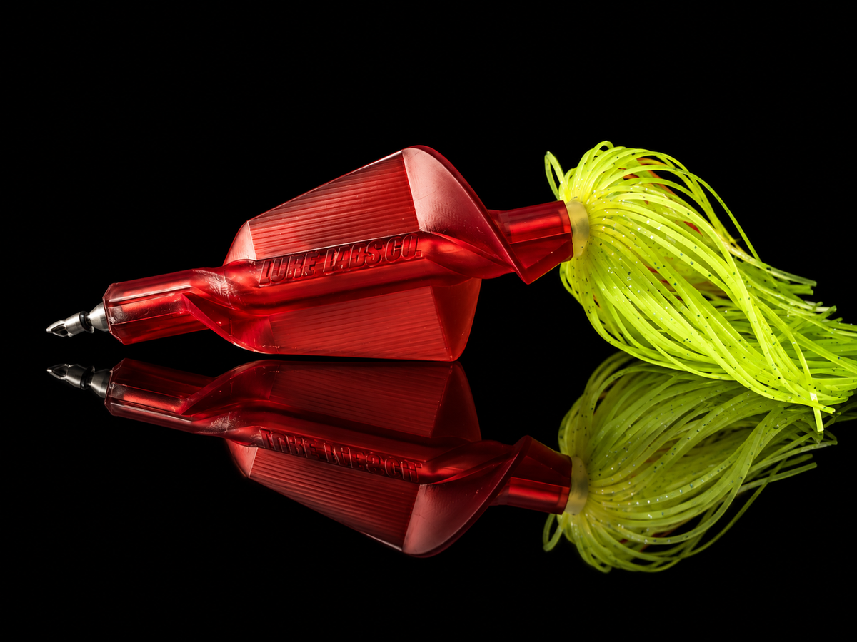 BladeFletch™ - Red Reaper, Chartreuse Skirt (2/5oz)