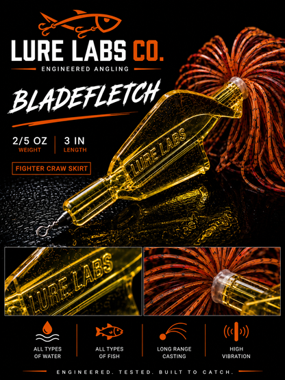 BladeFletch™ - Yellow, Fire Craw Skirt (2/5oz)